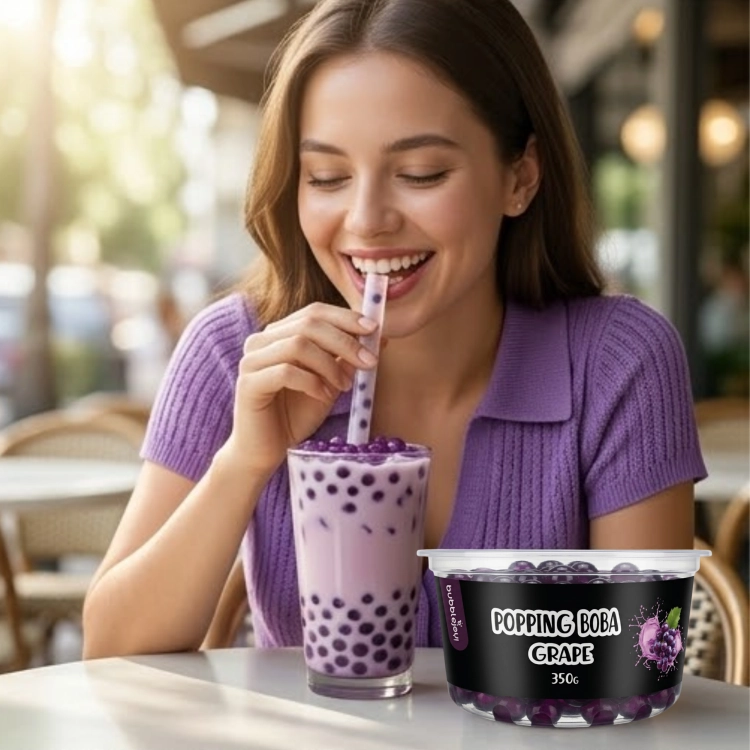 Winogronowe Popping Boba BubbleJoy do deserów i napojów – kulki smakowe