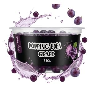Popping Boba Winogrono BubbleJoy 350g – kulki smakowe do Bubble Tea z efektem rozprysku soku