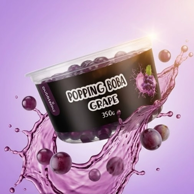 Winogronowe kulki Popping Boba BubbleJoy z płynnym nadzieniem do bubble tea