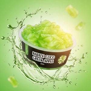Natate Coco Zielone Jabłko 350g – galaretki kokosowe w słoiku, dodatek do bubble tea