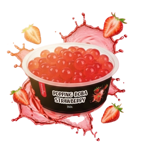 Popping Boba Truskawka 350g – truskawkowe kulki smakowe do bubble tea, główne zdjęcie produktu