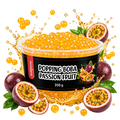 Kulki Popping Boba Marakuja 350g – kawior molekularny do Bubble Tea | BubbleJoy