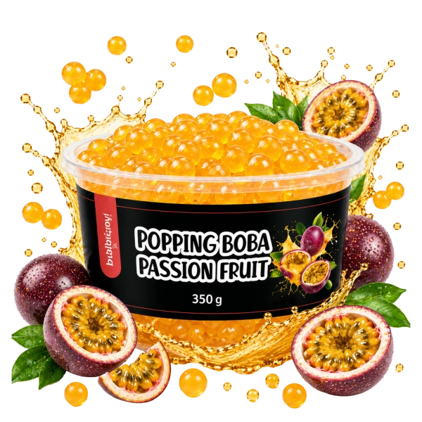 Kulki Popping Boba Marakuja 350g – kawior molekularny do Bubble Tea | BubbleJoy