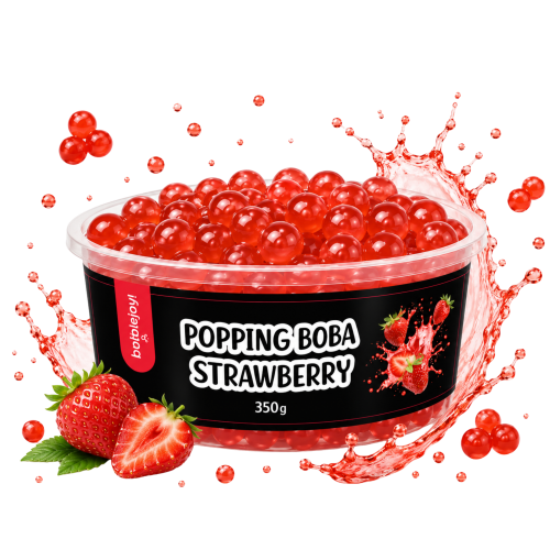 Kulki Popping Boba Truskawka 350g – kawior molekularny do Bubble Tea | BubbleJoy