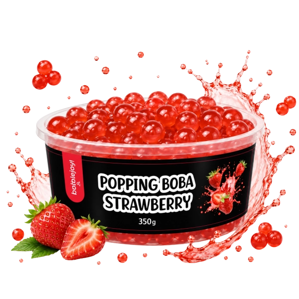 Kulki Popping Boba Truskawka 350g – kawior molekularny do Bubble Tea | BubbleJoy