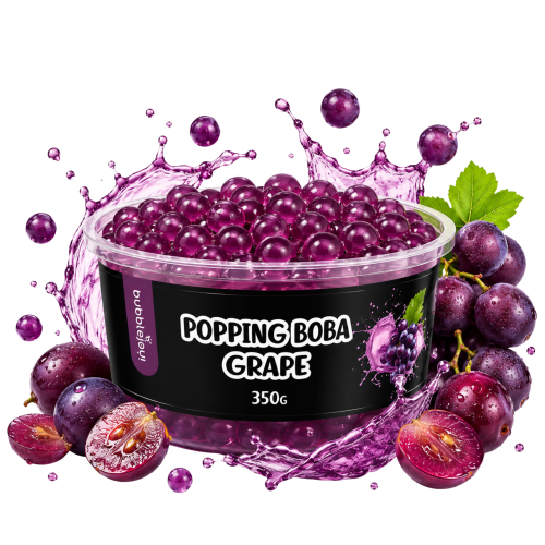 Kulki Popping Boba Winogrono 350g – kawior molekularny do Bubble Tea | BubbleJoy