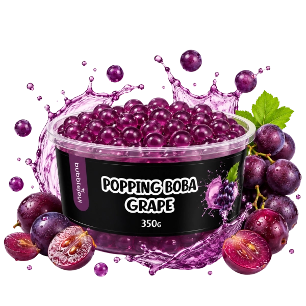 Kulki Popping Boba Winogrono 350g – kawior molekularny do Bubble Tea | BubbleJoy