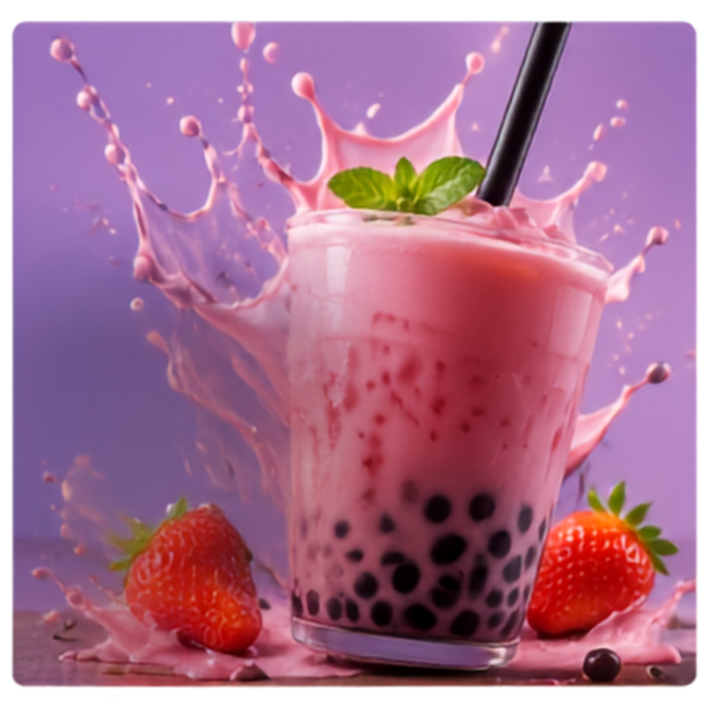 domowe bubble tea gotowe do picia na stole