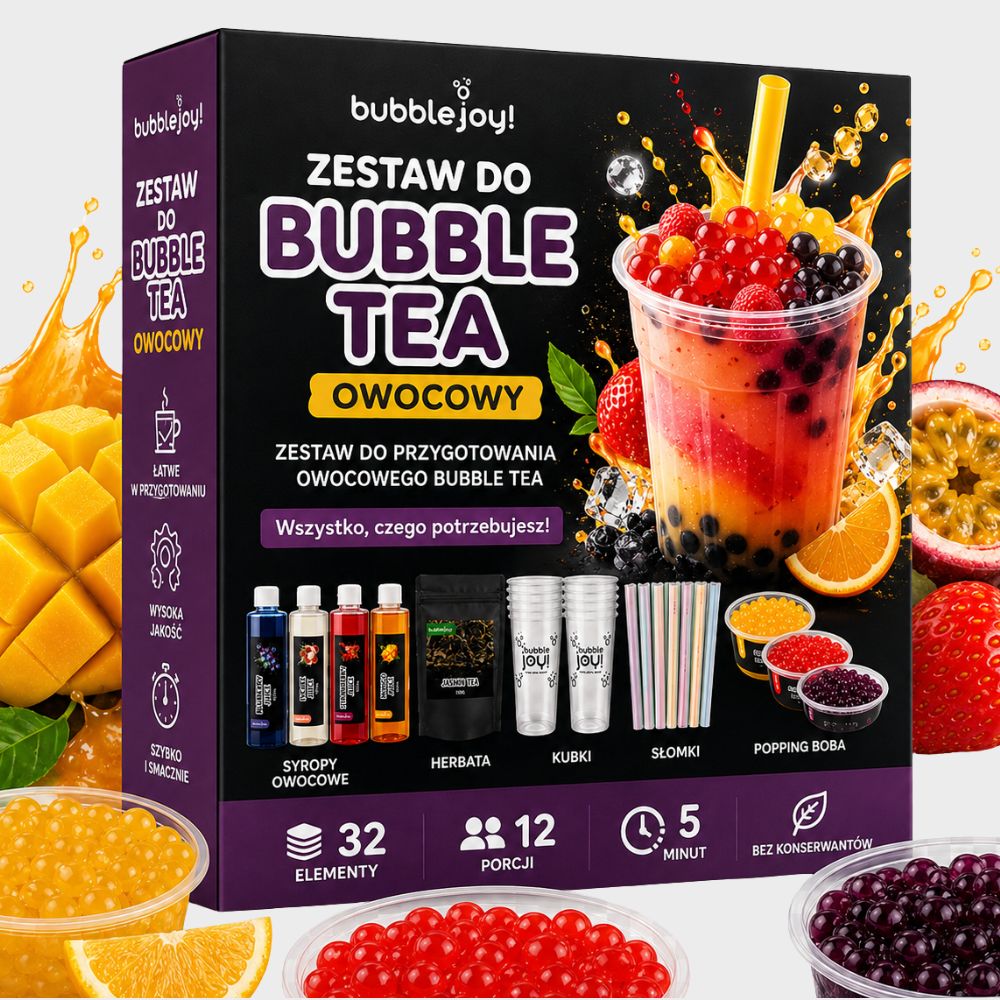 BubbleJoy Zestawy Owocowe DYI Boxy do robienia Bubble Tea